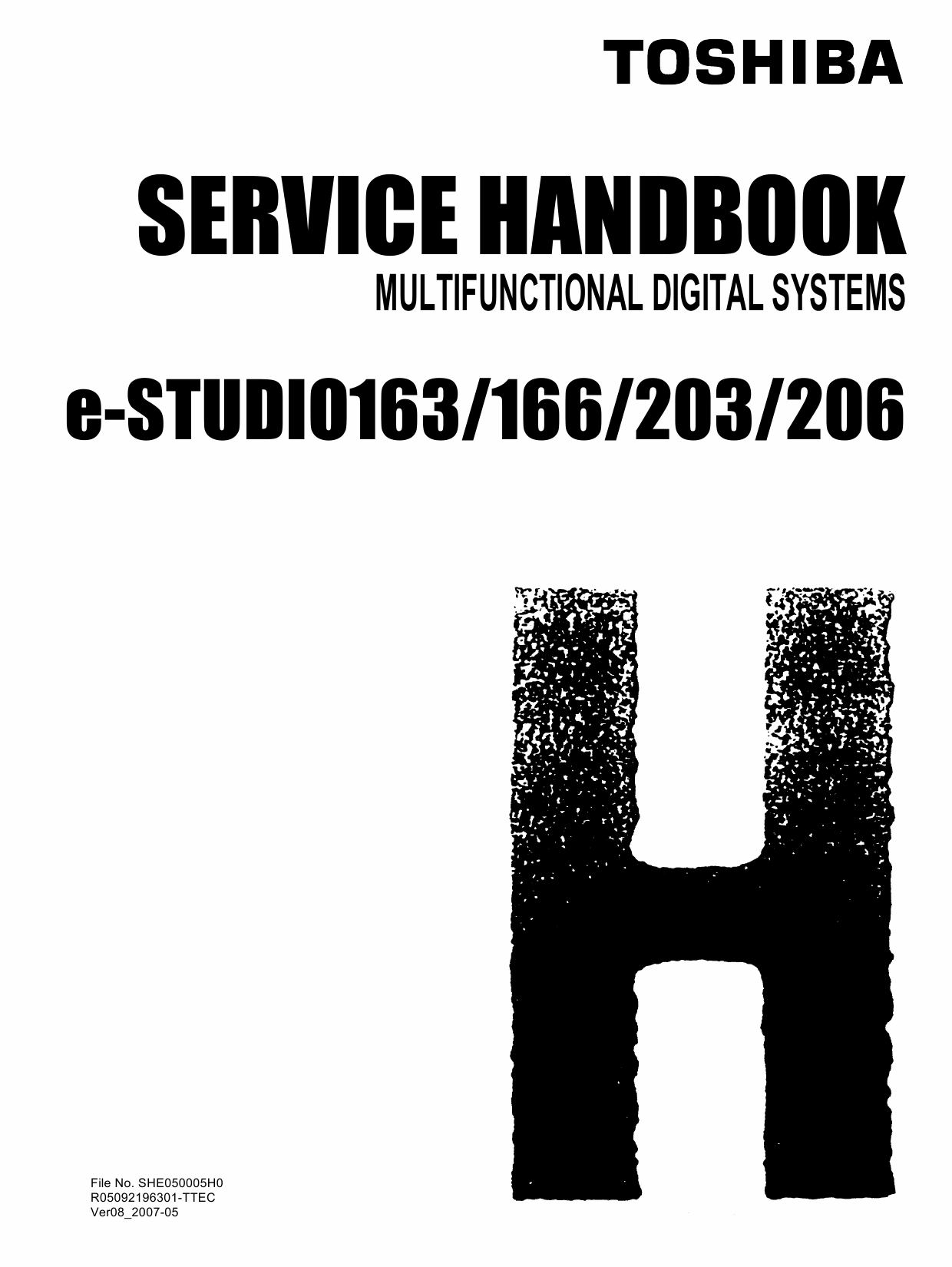 TOSHIBA e-STUDIO 163 166 203 206 Service Handbook-1